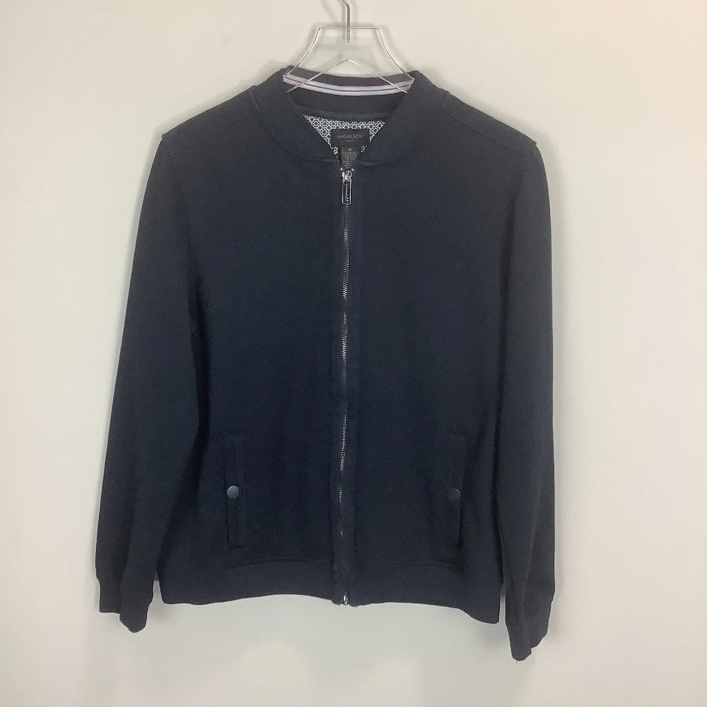 Magaschoni Men's Bomber Jacket Navy Size‎ Medium